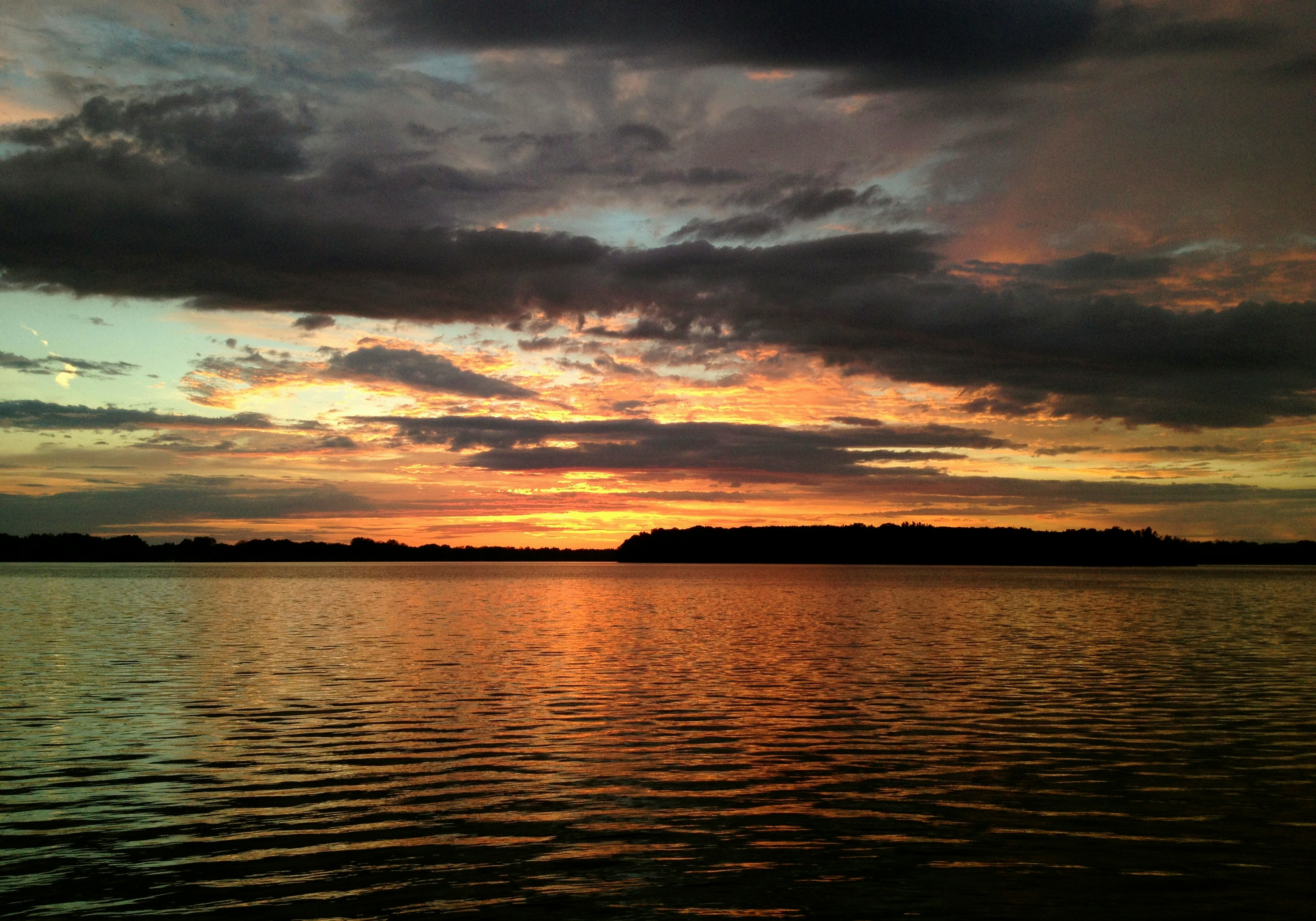 silhouette photo of islet